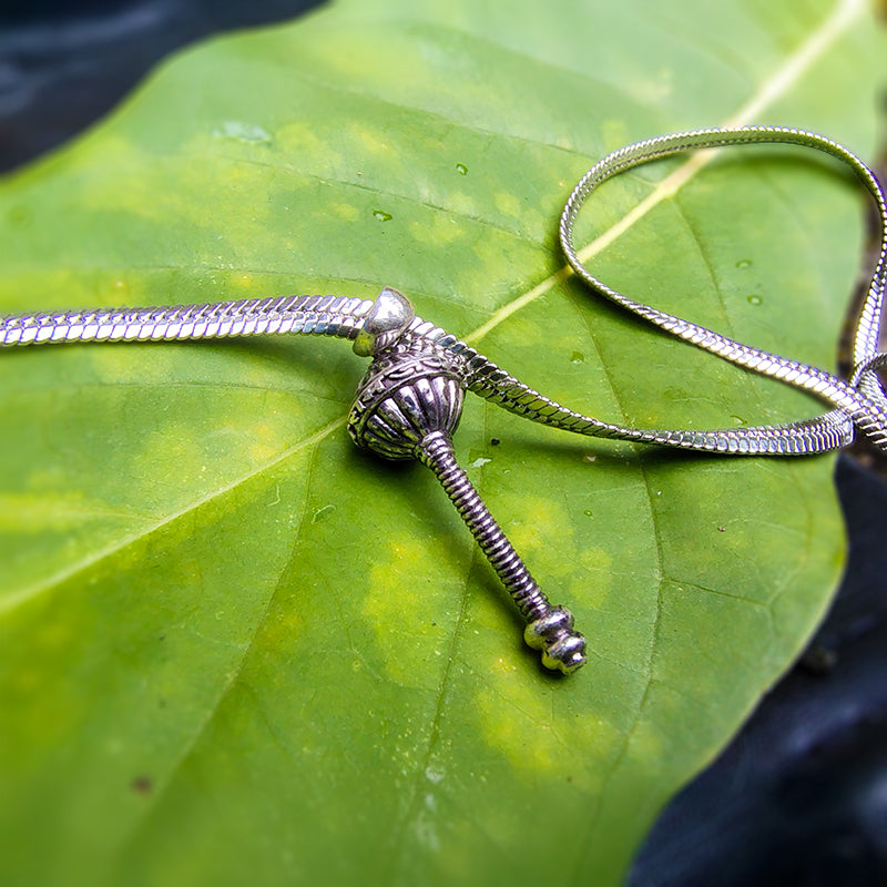 Bajrangbali Hanuman Gada Pendant -Oxidized silver plating